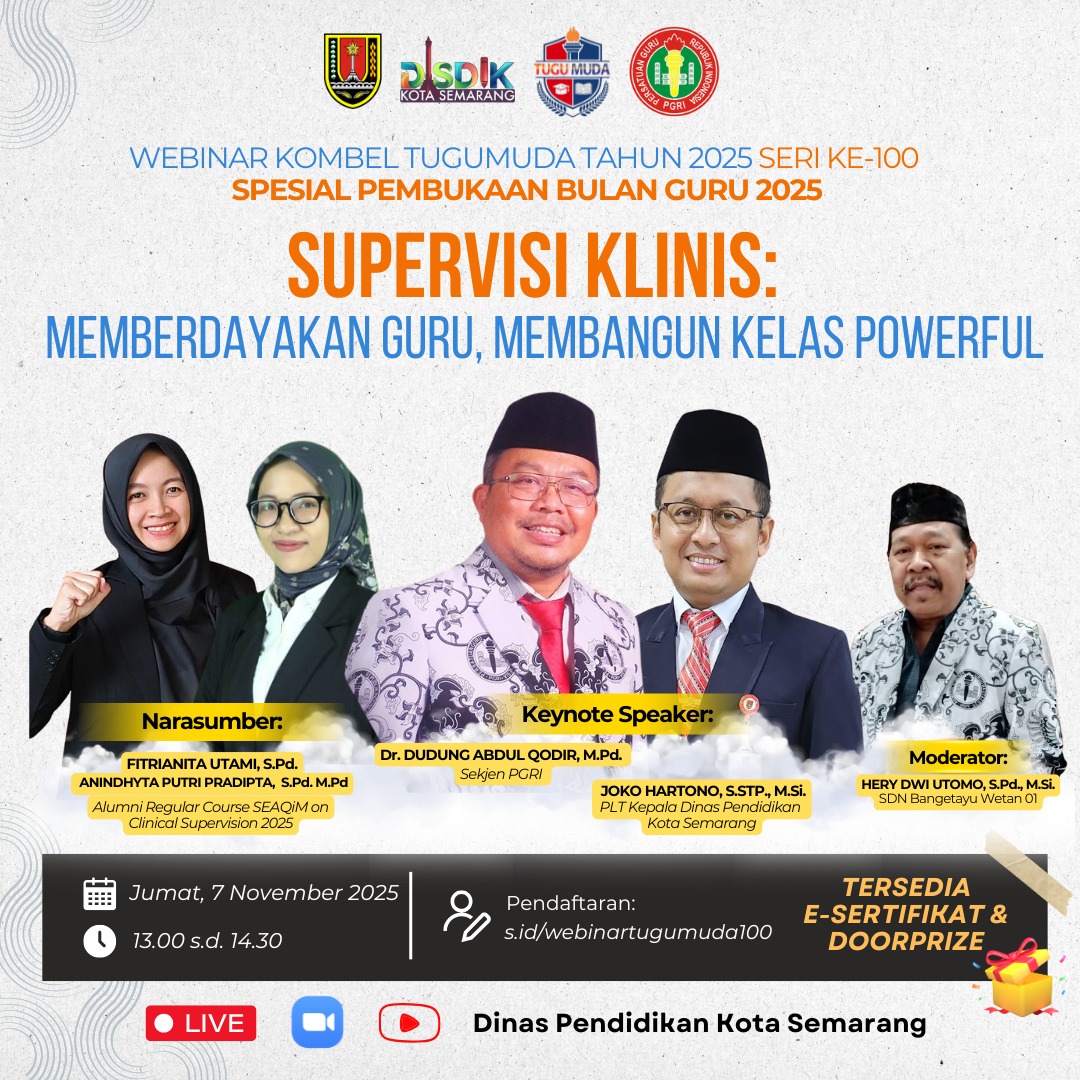 WEBINAR KOMUNITAS BELAJAR TUGUMUDA SERI KE-100 SPESIAL PEMBUKAAN BULAN GURU 2025